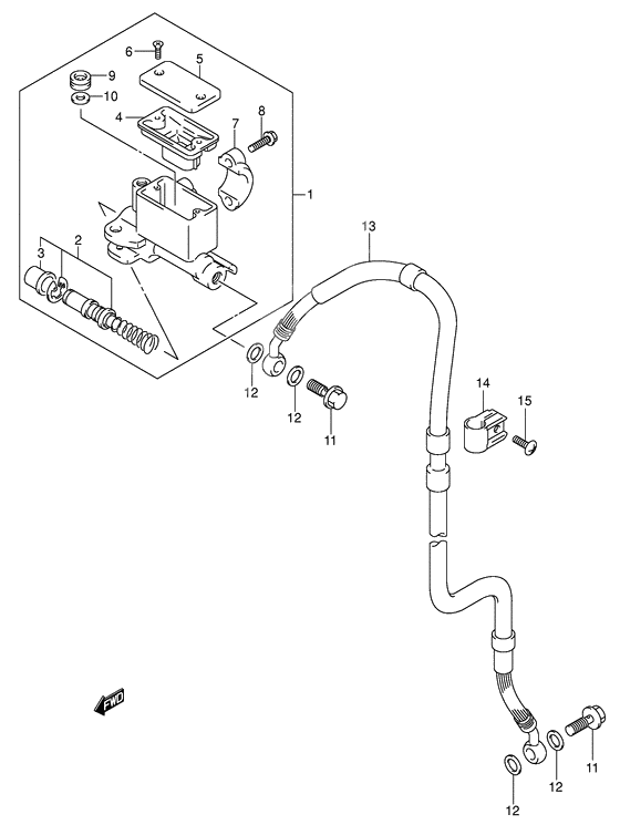 Front master cylinder