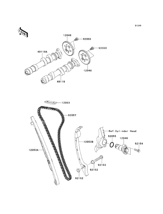 Camshaft/tensioner