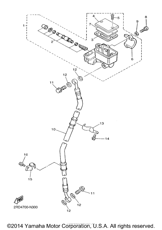Front master cylinder