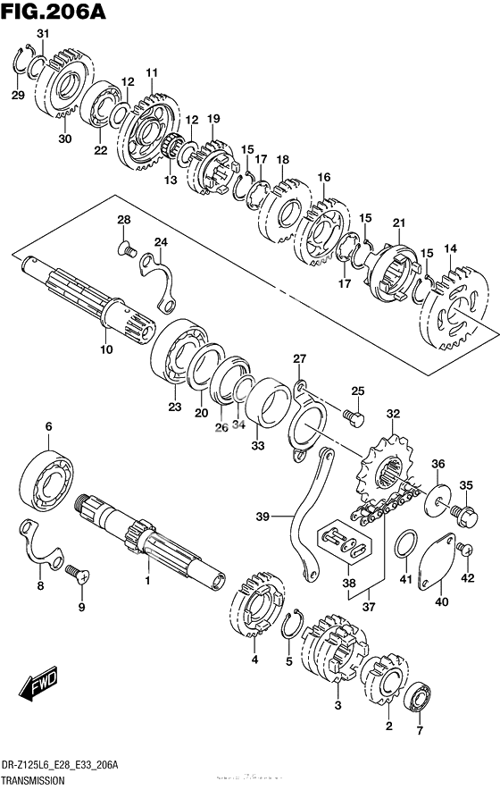 Transmission (Dr-Z125L6 E28)