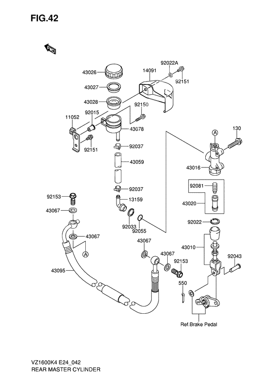 Rear master cylinder