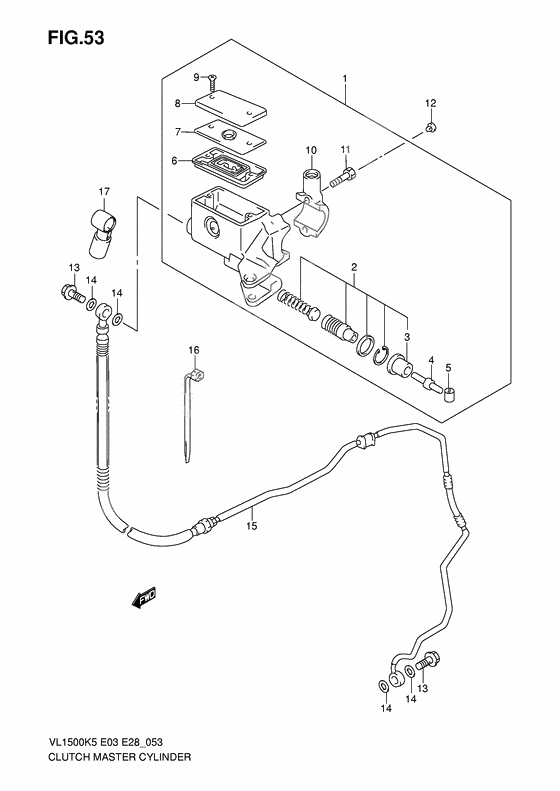 Clutch master cylinder              

                  Model k5/k6