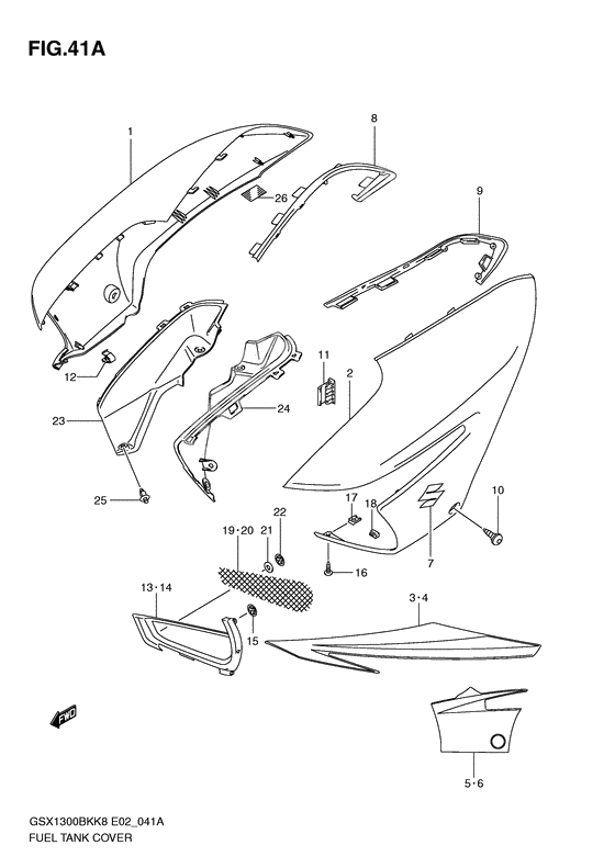 Fuel tank cover              

                  Model l0