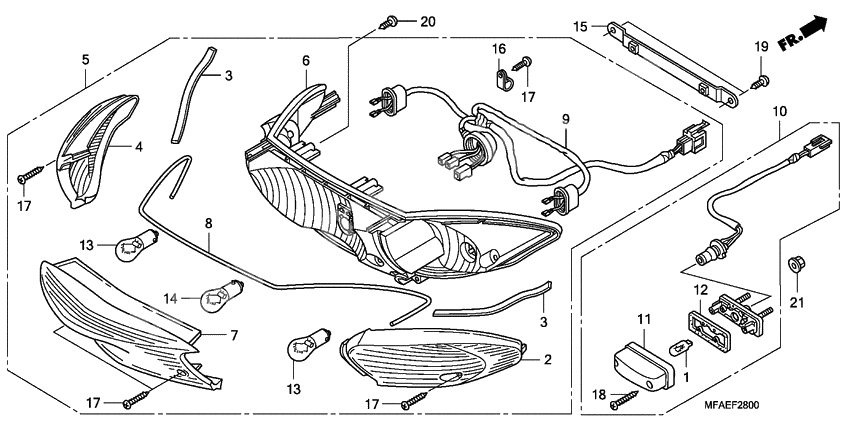 Rear combination light