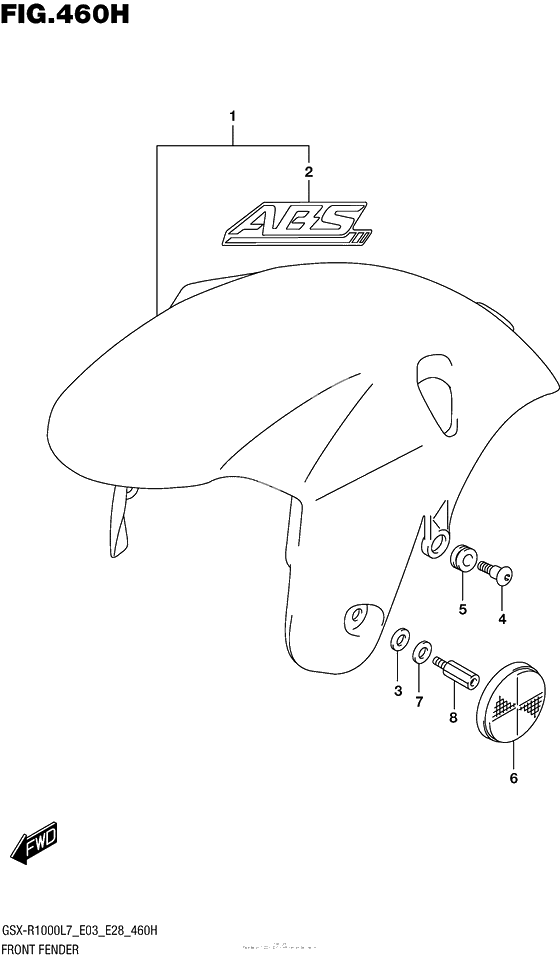 Переднее крыло (Gsx-R1000Al7 E33) (Ysf,yvz)