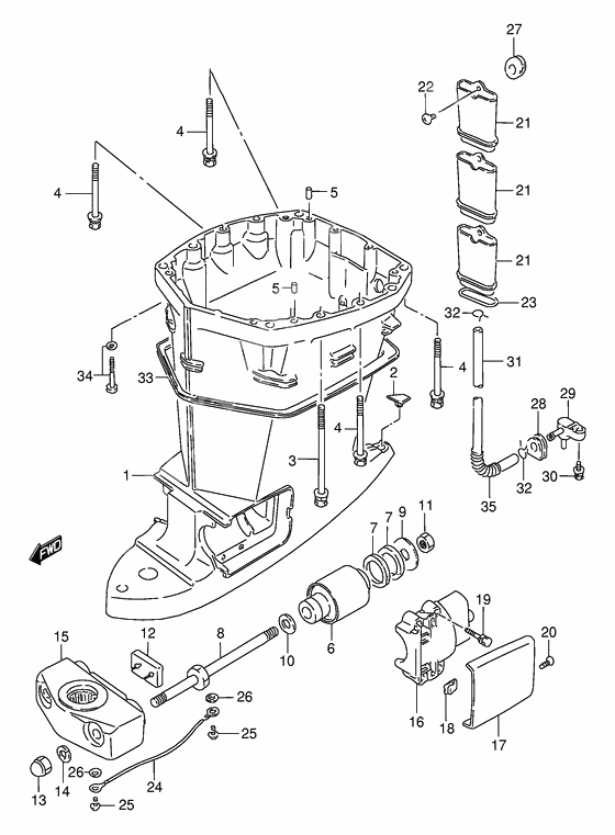 Drive shaft housing