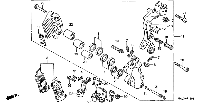 L. front brake caliper              

                  ST1100A