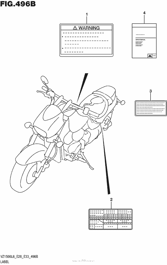 Информационные наклейки (Vz1500L6 E33)