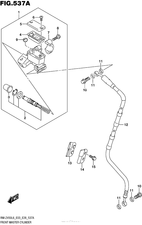 Передний тормозной цилиндр