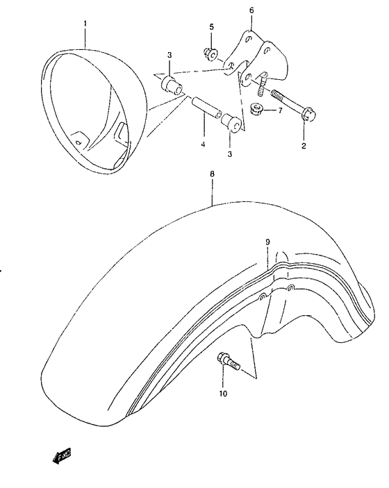 Headlamp housing              

                  Model y