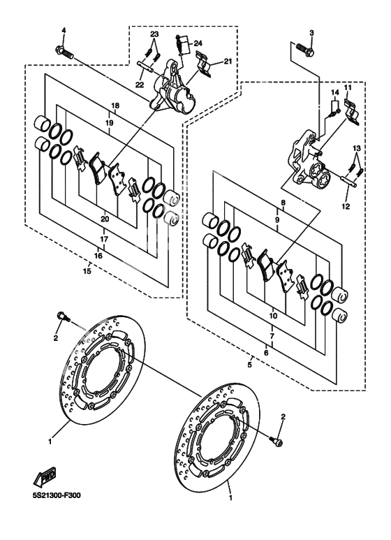 Front brake caliper