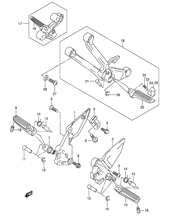 Footrest              

                  Model k4/k5/k6/k7