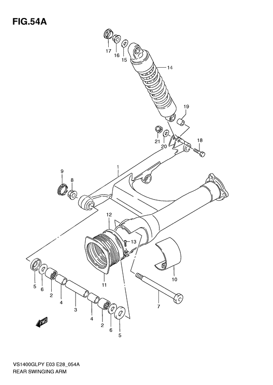 Rear swinging arm              

                  Model k1/k2/k3