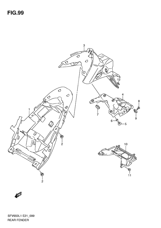 Rear fender              

                  Sfv650ul1 e21