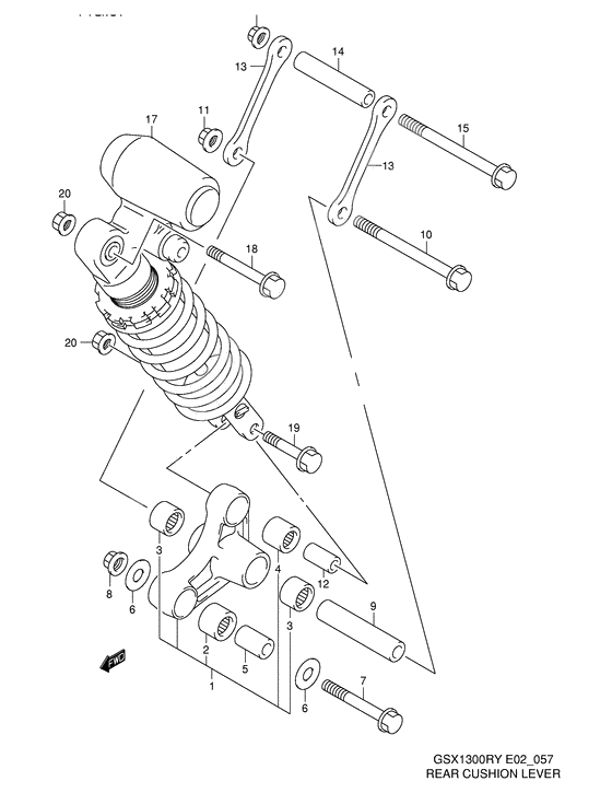 Rear cushion lever