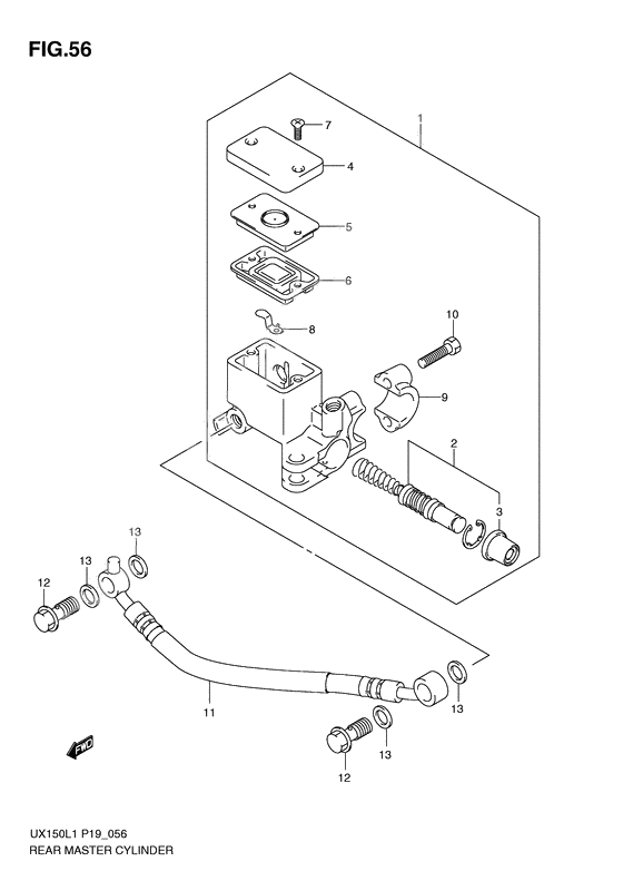 Rear master cylinder