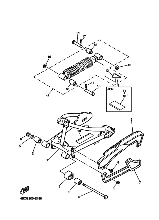 Rear arm