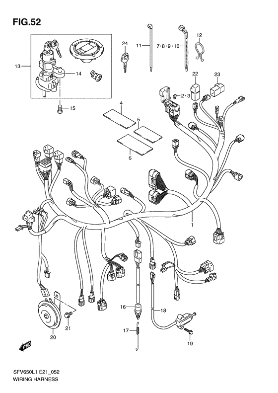 Wiring harness              

                  Sfv650l1 e24