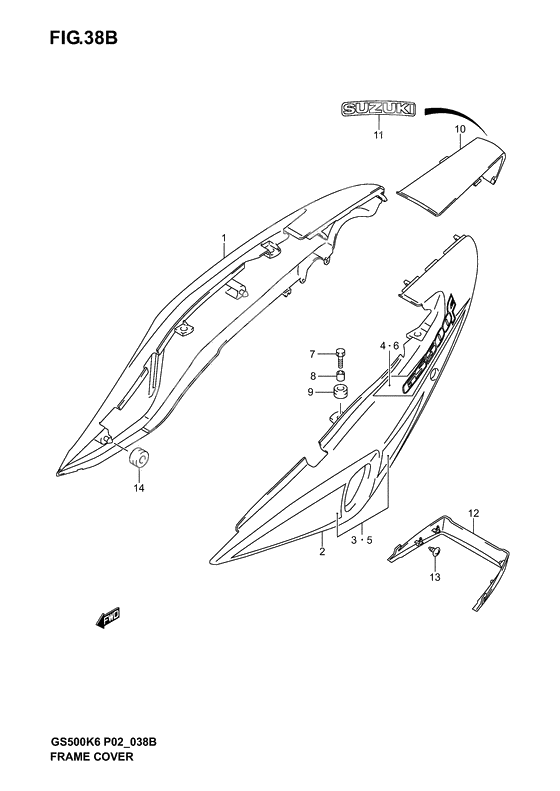 Frame cover              

                  Gs500fk4/fuk4