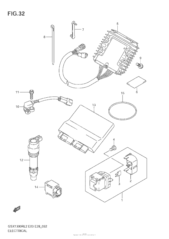 Электрооборудование (Gsx1300R L2 E03)