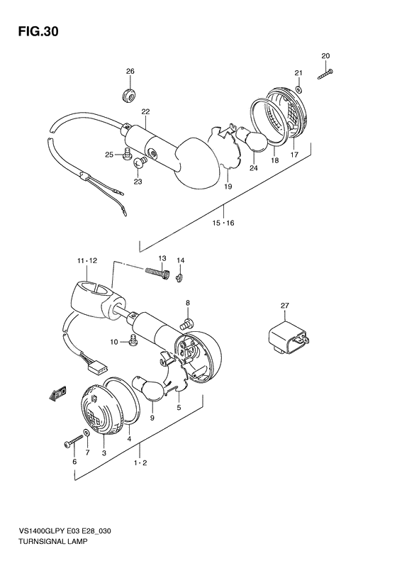 Turnsignal front & rear lamp