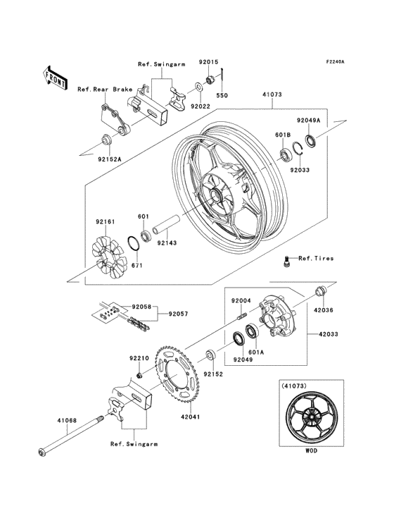 Rear wheel/chain(aesa)