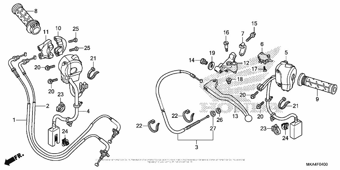 Ручка руля & Пульт управления рулевой & Тросики