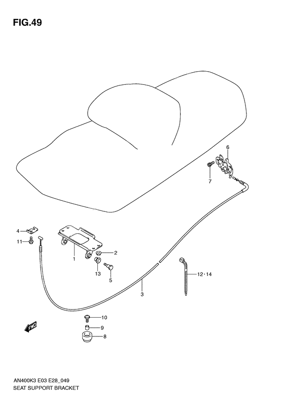 Seat support bracket