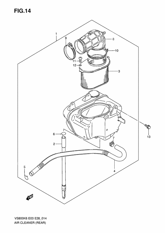 Air cleaner              

                  Rear