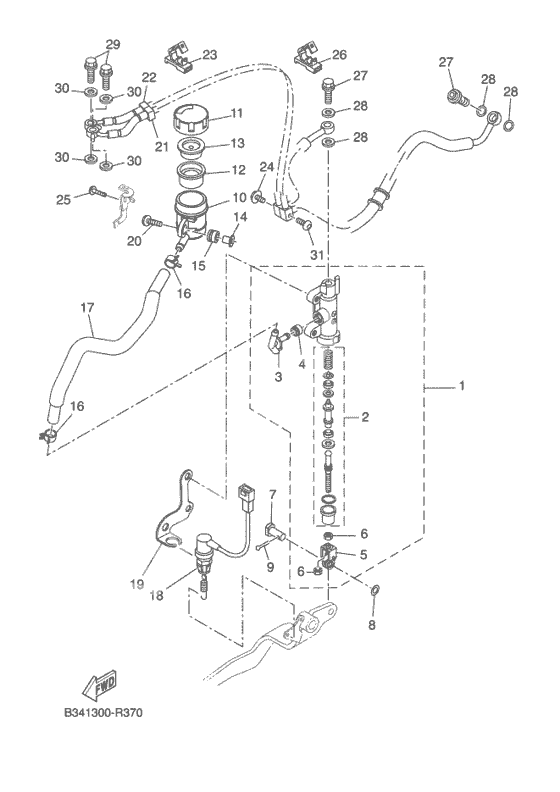 Задний тормозной цилиндр