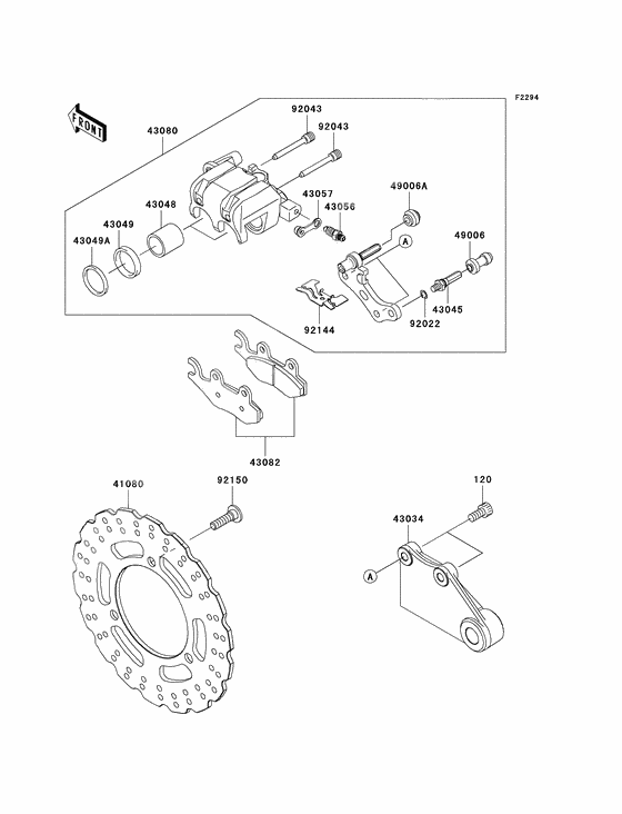 Front brake caliper