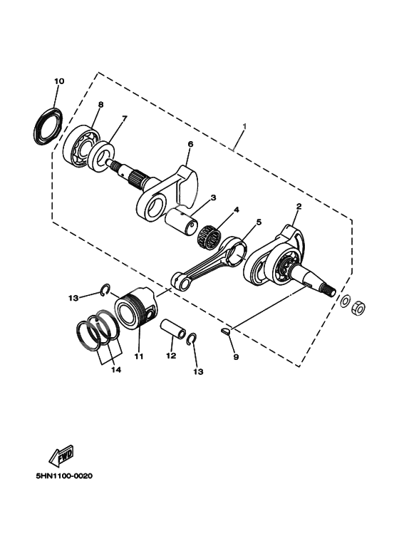 Crankshaft piston