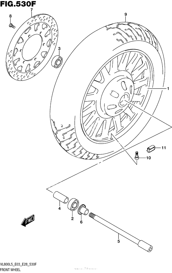 Переднее колесо (Vl800Bl5 E28)