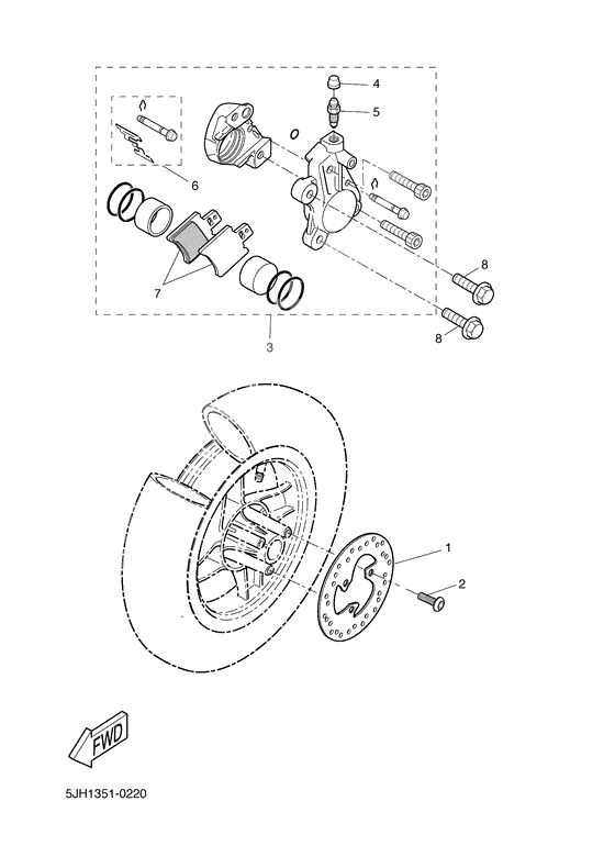 Front brake caliper