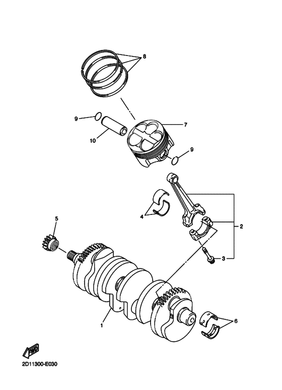 Crankshaft piston