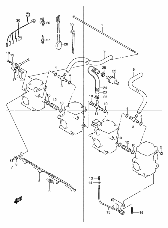 Carburetor fittings              

                  Model y/k1/k2