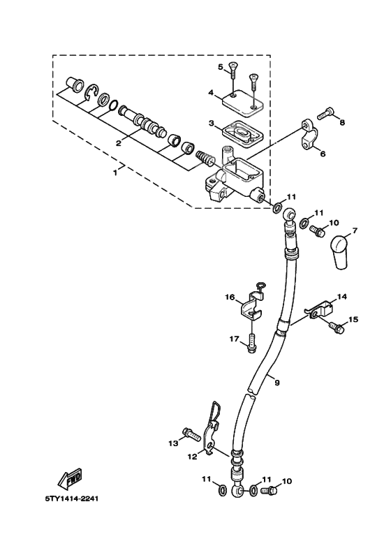 Front master cylinder