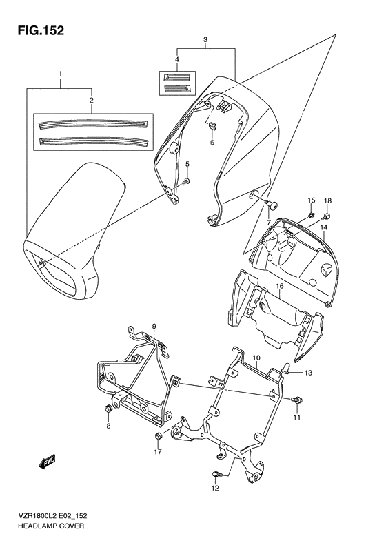 Headlamp cover front fender              

                  Vzr1800zl2 e02