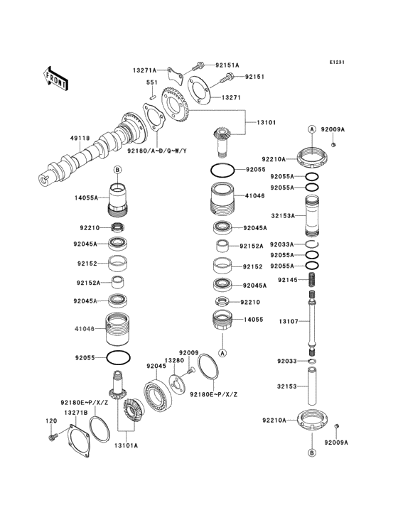 Camshaft(s)/bevel gear(1/2)