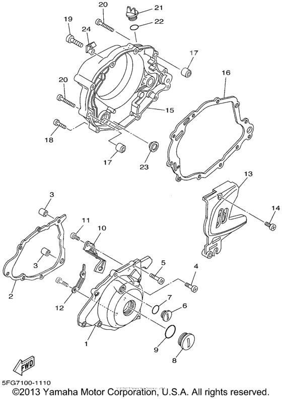 Crankcase cover              

                  1
