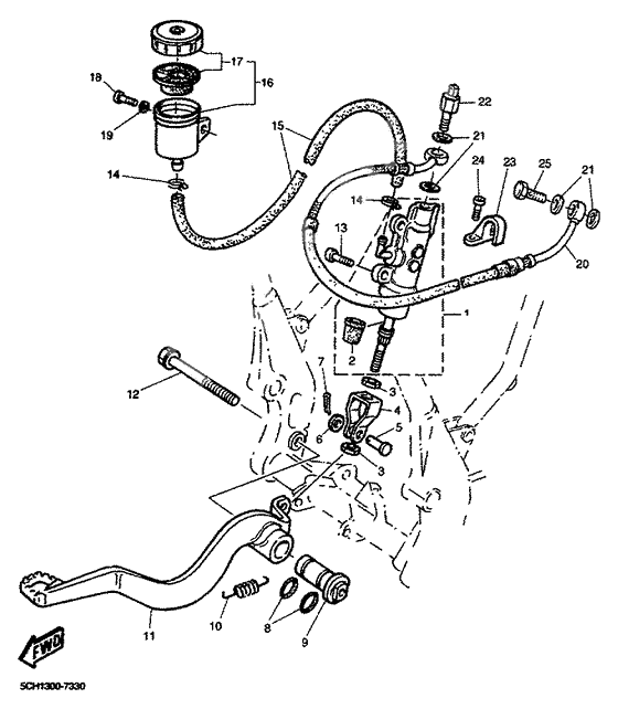 Rear master cylinder