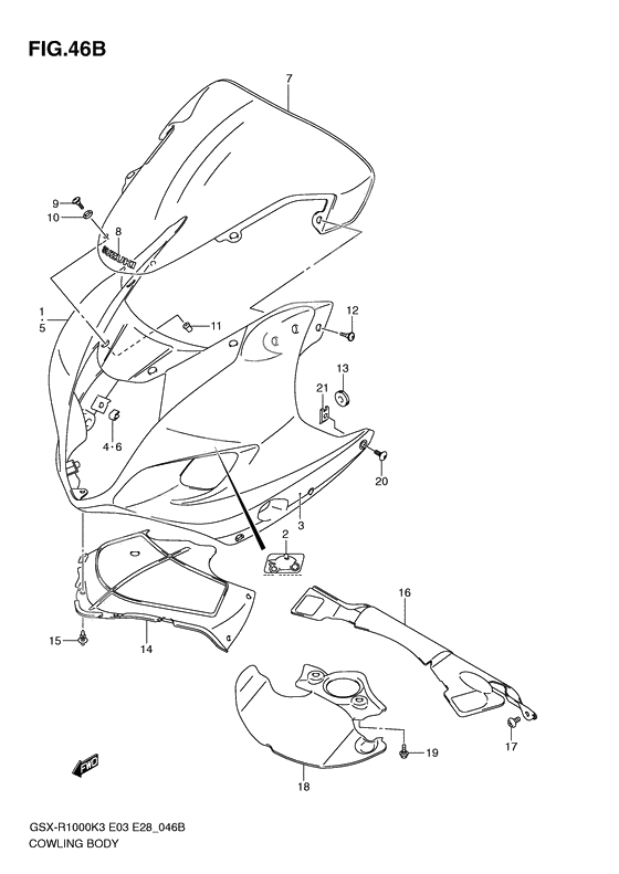 Cowling body              

                  Gsx-r1000zk4