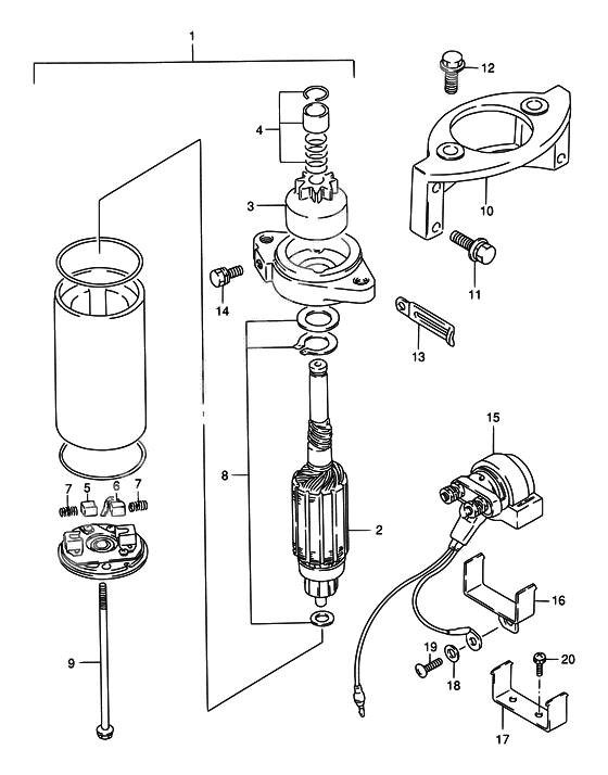 Starting motor