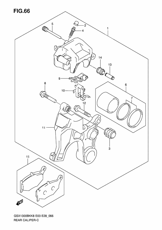 Rear caliper              

                  Gsx1300bkk8/k9