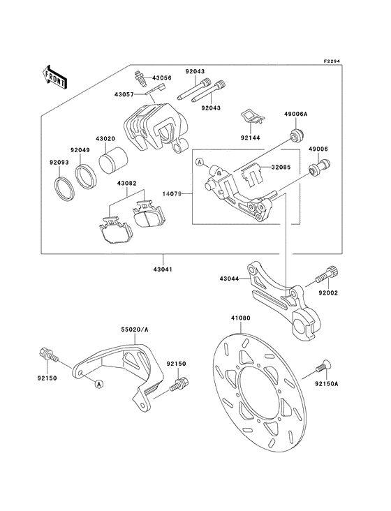 Front brake caliper