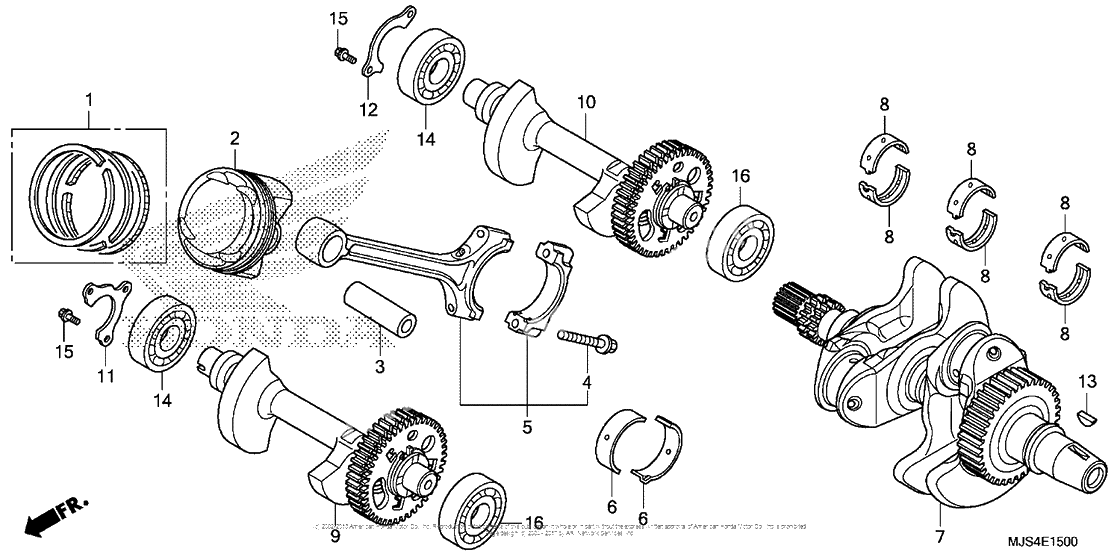 Коленчатый вал & Поршень