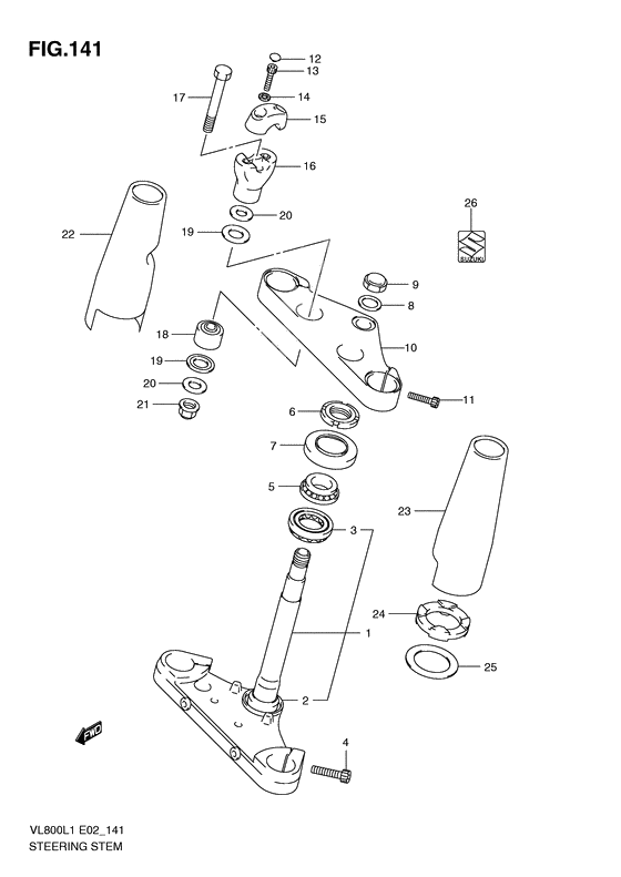 Steering stem              

                  Vl800l1 e24