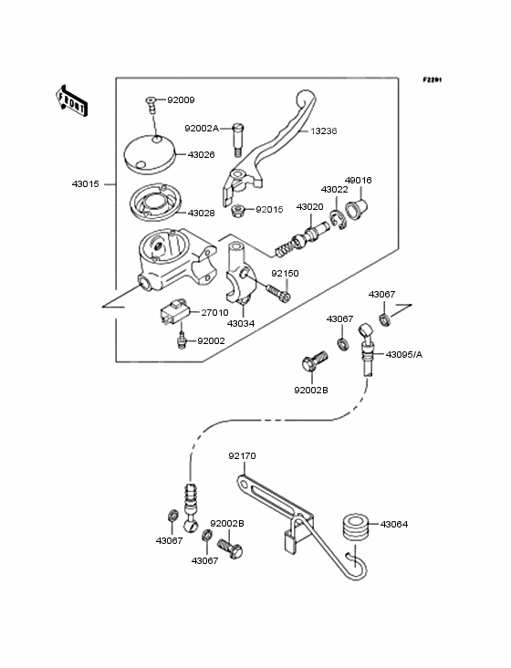 Front master cylinder