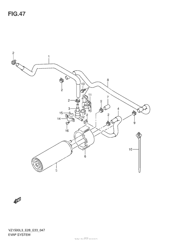 Система вентиляции бензобака (Vz1500L3 E33)