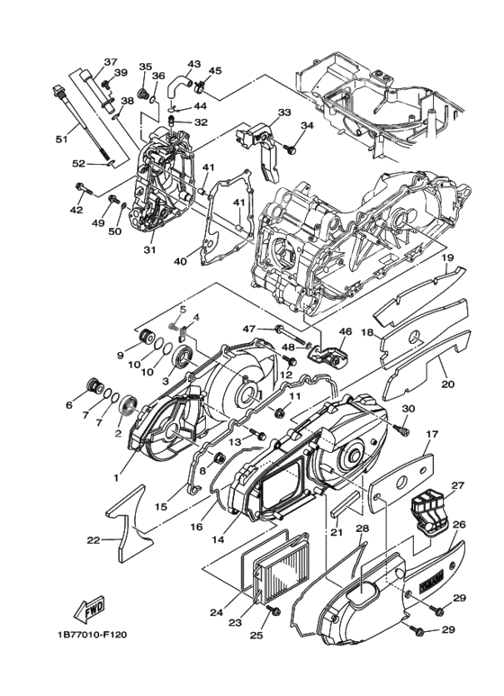 Crankcase cover ass`y (v